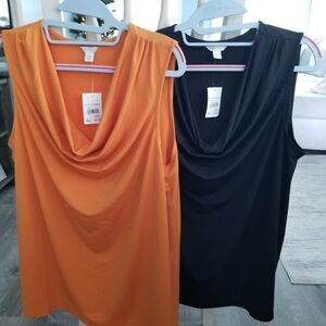 Pair of Cato cowl neck sleeveless NWT 14/16